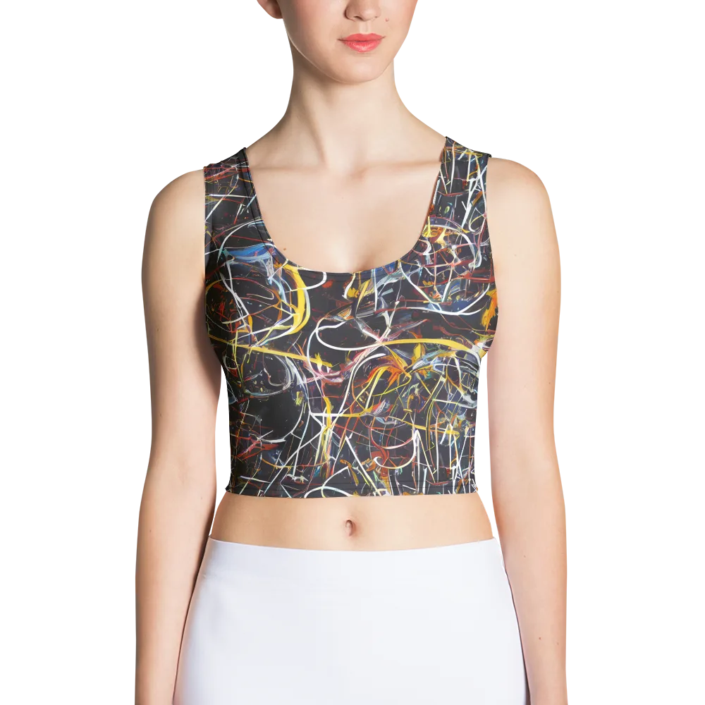 Brown Surge on Crop Top — Front