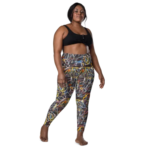 Brown Surge on a Leggings with Pockets