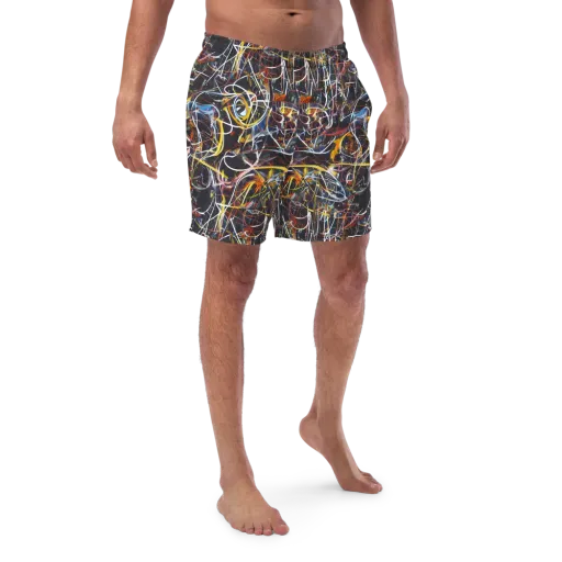Brown Surge on a Swim Trunks