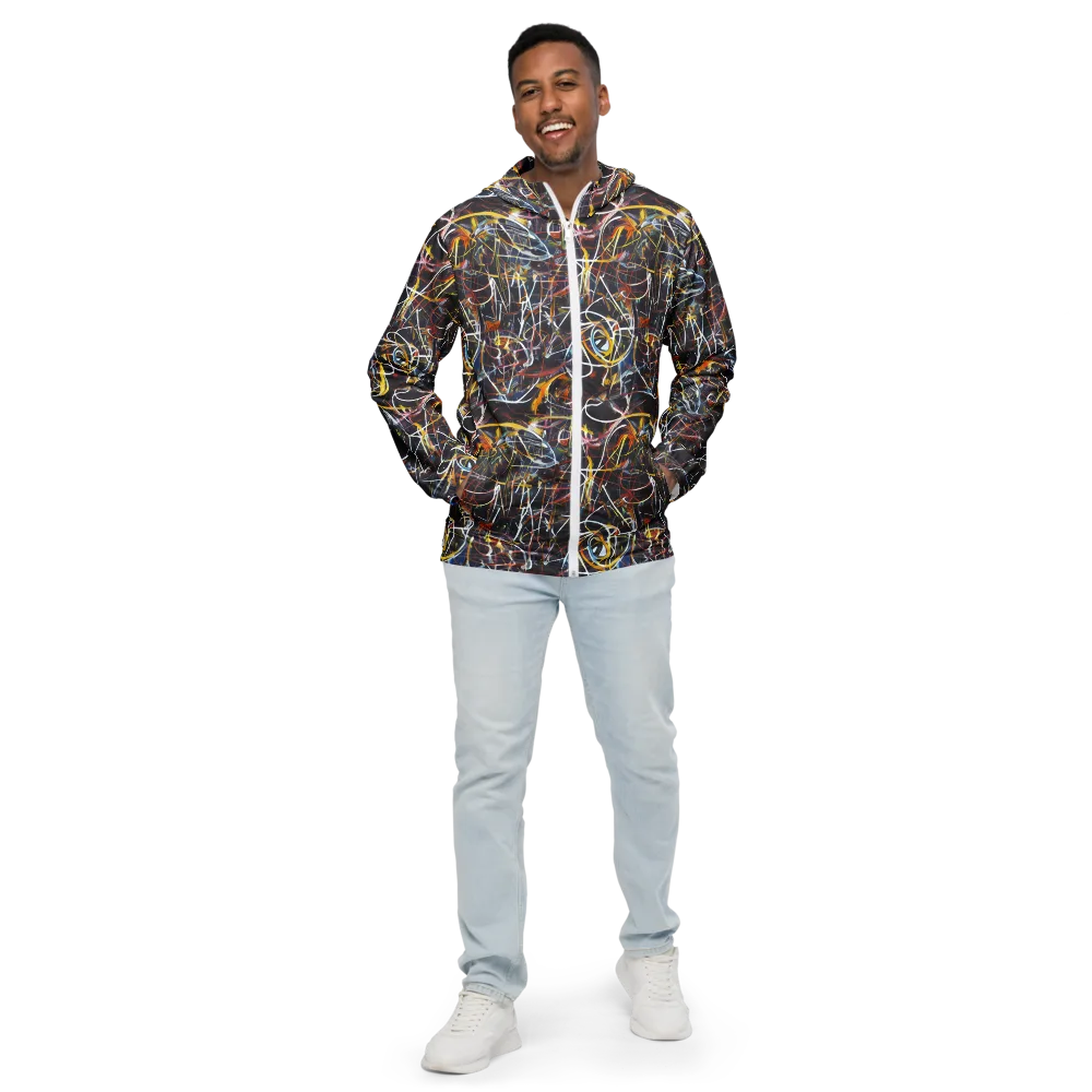 Brown Surge on Men's Windbreaker — Front