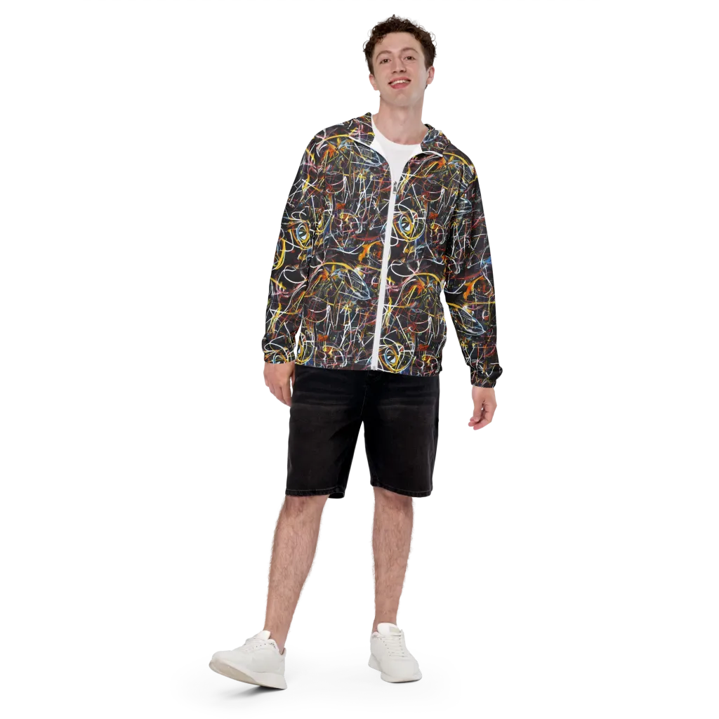 Brown Surge on Men's Windbreaker — Front
