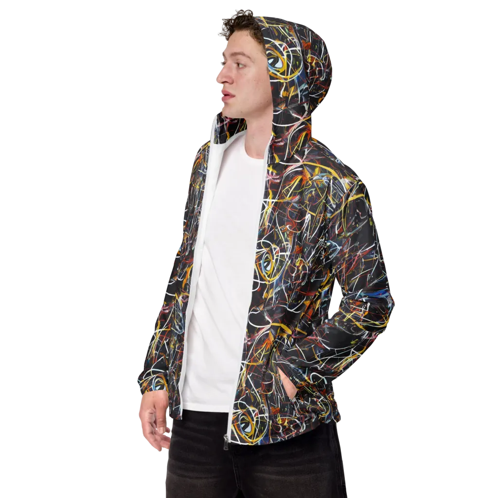 Brown Surge on Men's Windbreaker — Left Front
