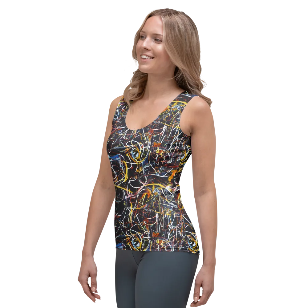 Brown Surge on Women's Tank Top — Left Front