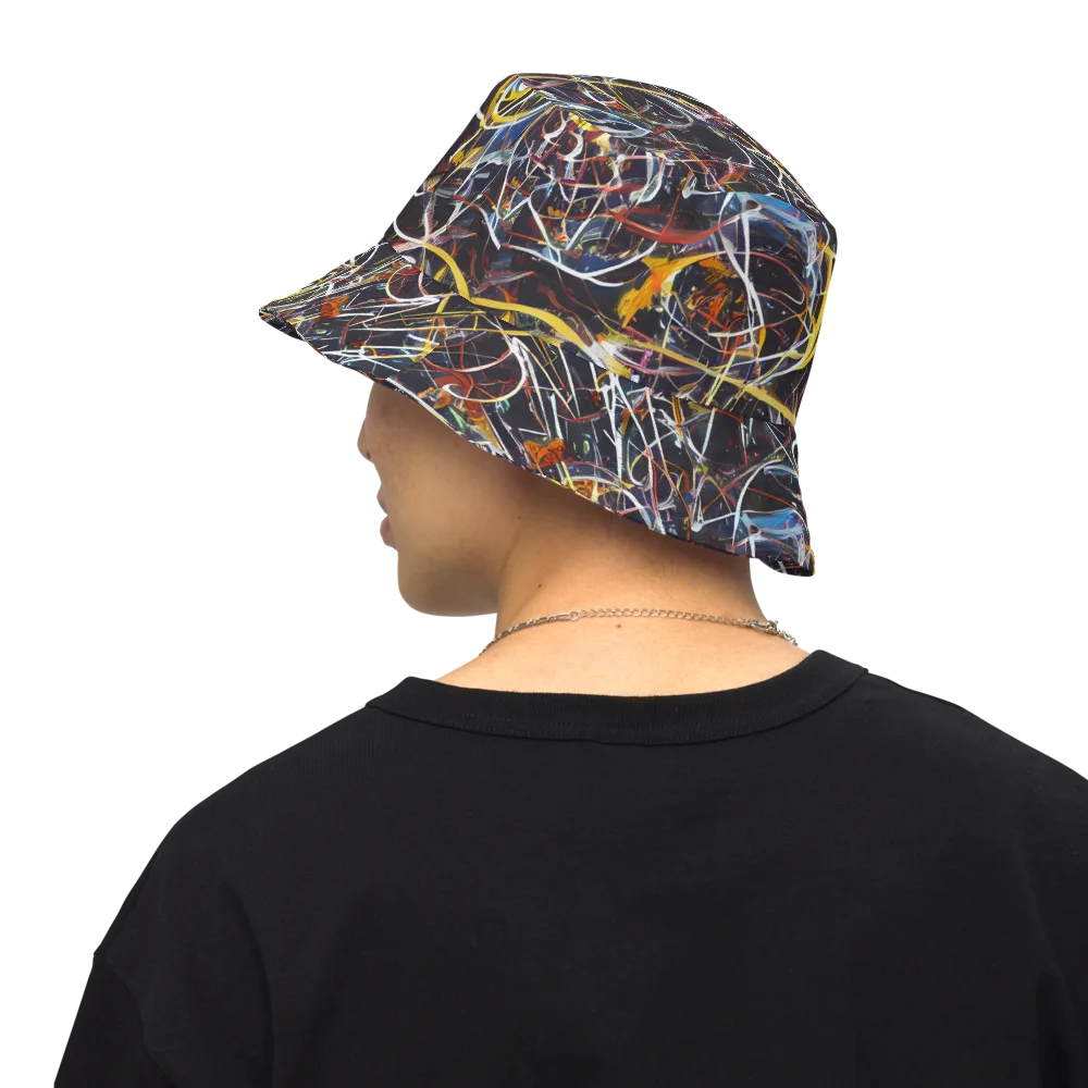 Brown Surge on Reversible Bucket Hat — Back Inside