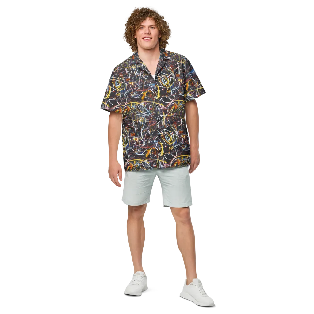 Brown Surge on Button Shirt — Front