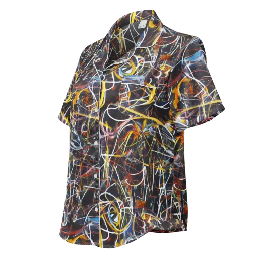 Brown Surge on a Women's Short Sleeve Pajama Top