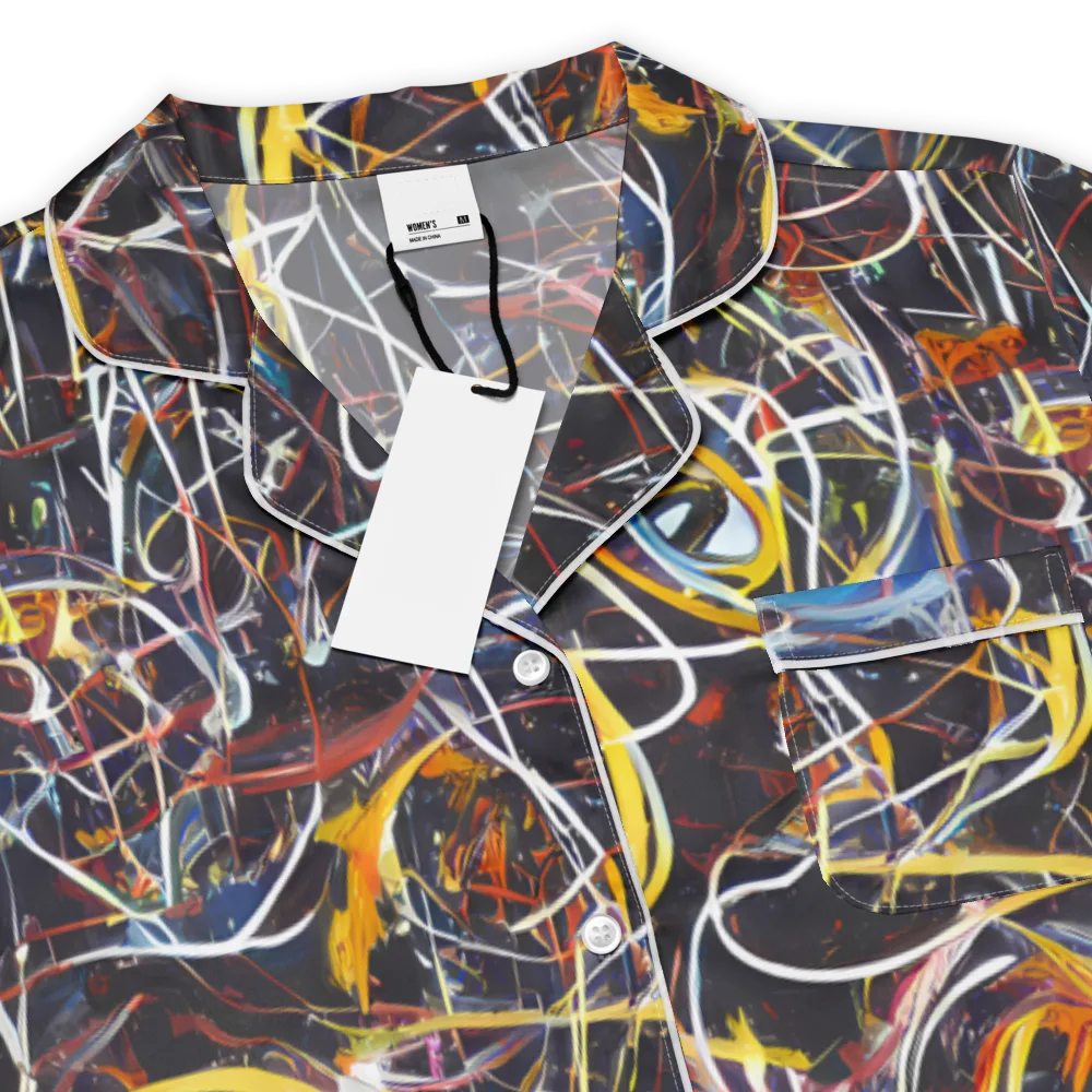Brown Surge on Women's Short Sleeve Pajama Top — Product details