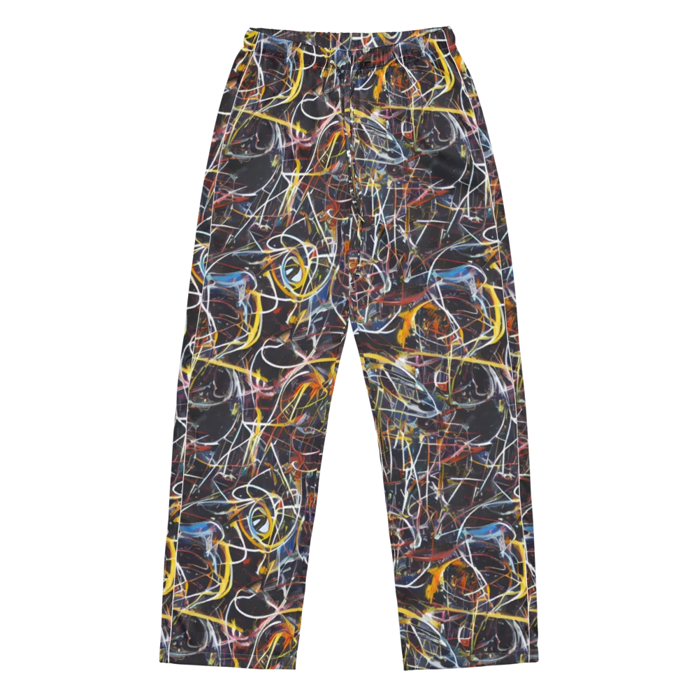 Brown Surge on Women's Pajama Pants — Front
