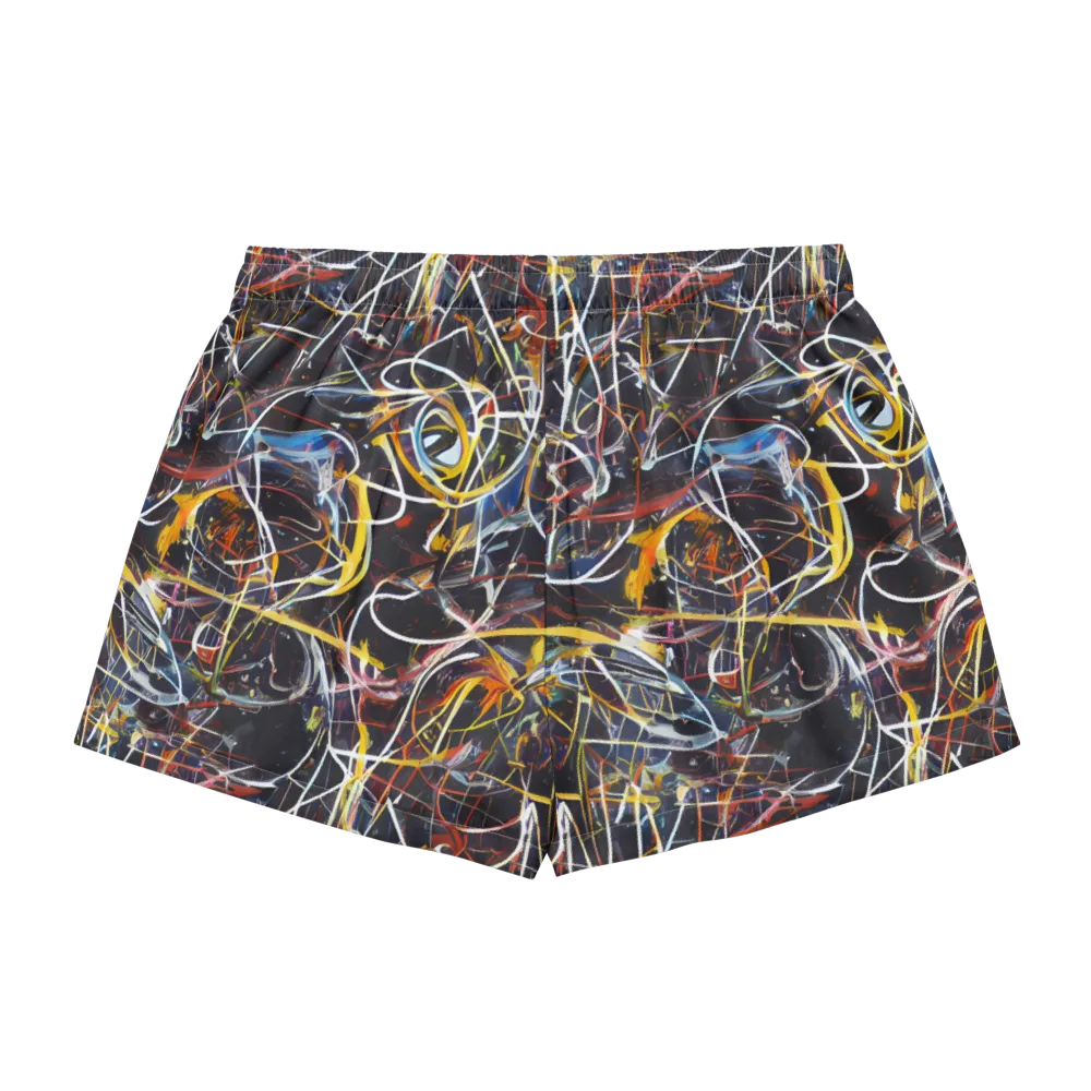 Brown Surge on Women's Pajama Shorts — Back