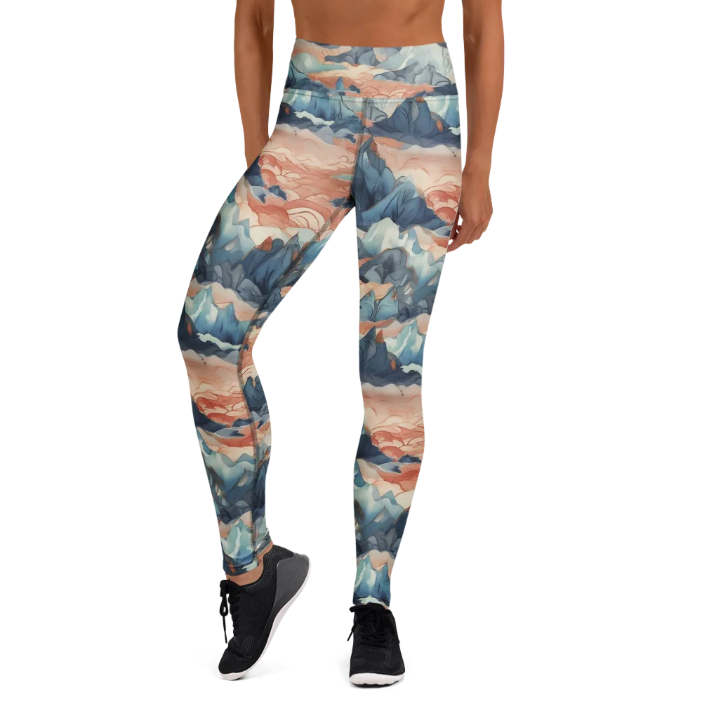 Celestial Peaks on Yoga Leggings — Front
