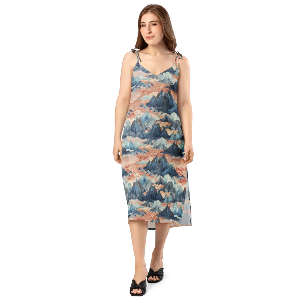 Celestial Peaks on Slip Dress — Front