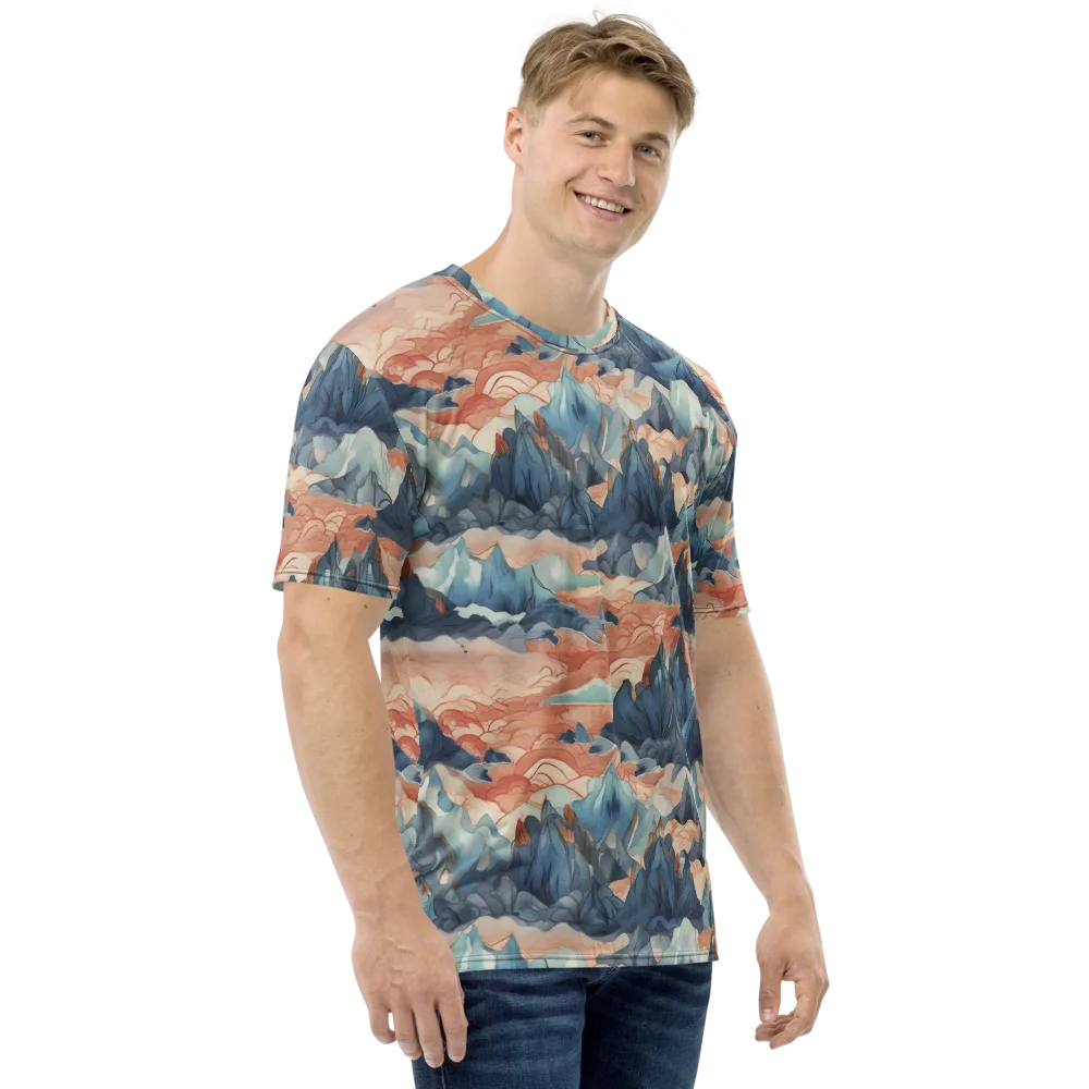 Celestial Peaks on Men's Crew Neck T-Shirt — Right