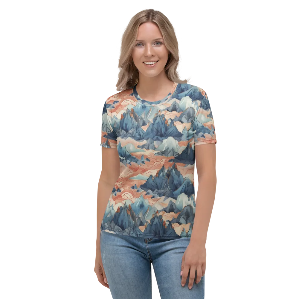 Celestial Peaks on Women's Crew Neck T-Shirt — Front