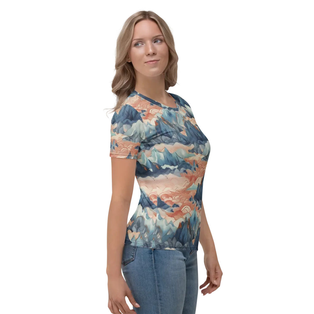 Celestial Peaks on Women's Crew Neck T-Shirt — Right