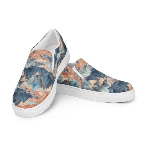 Celestial Peaks on a Women's Slip-On Canvas Shoes
