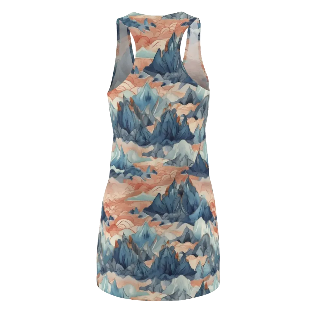 Celestial Peaks on Racerback Dress — Back