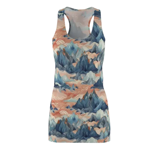 Celestial Peaks on a Racerback Dress