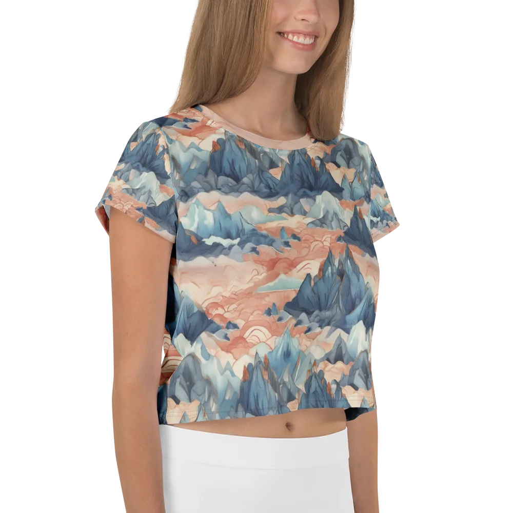 Celestial Peaks on Crop Tee — Right
