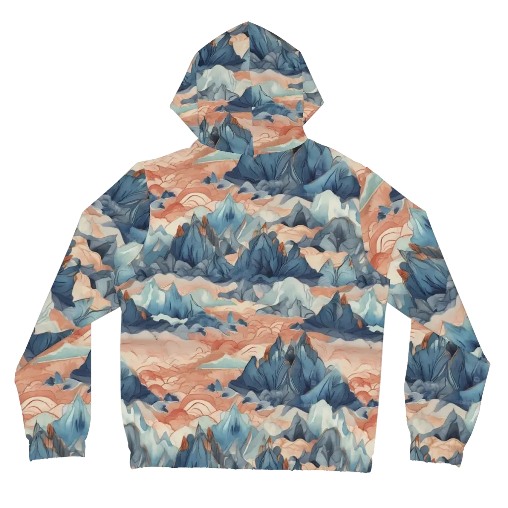 Celestial Peaks on Women's Full-Zip Hoodie — Back