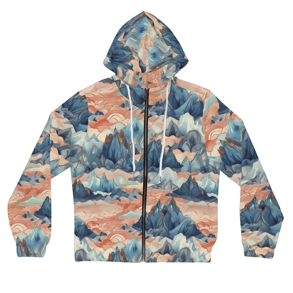 Celestial Peaks on Women's Full-Zip Hoodie — Front