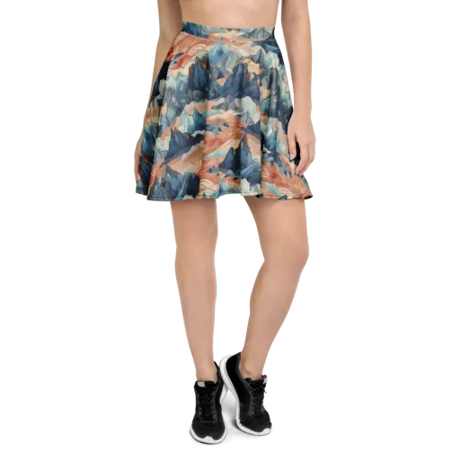 Celestial Peaks on a Skater Skirt