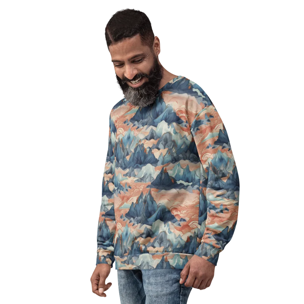 Celestial Peaks on Sweatshirt — Left Front