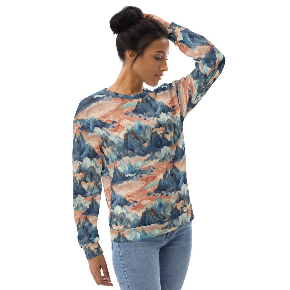 Celestial Peaks on Sweatshirt — Right Front