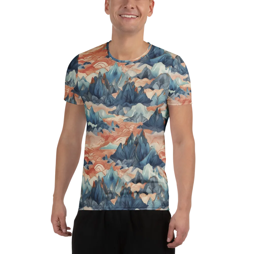 Celestial Peaks on Men's Athletic T-Shirt — Front