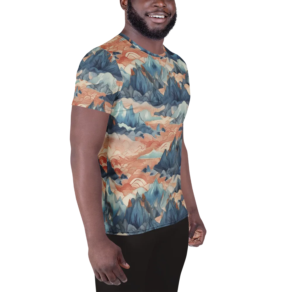 Celestial Peaks on Men's Athletic T-Shirt — Right