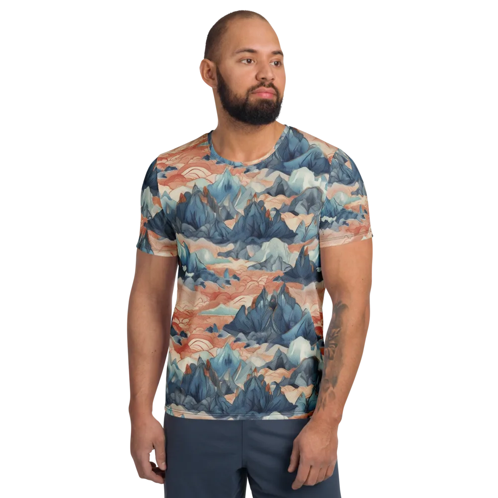 Celestial Peaks on Men's Athletic T-Shirt — Front
