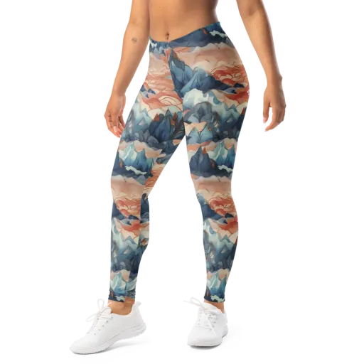 Celestial Peaks on a Leggings