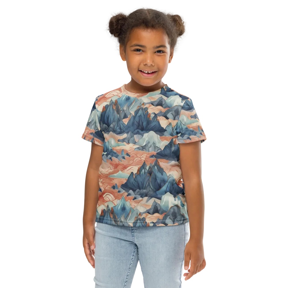 Celestial Peaks on Kids Crew Neck T-Shirt — Front