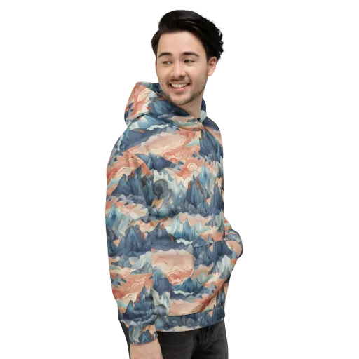 Celestial Peaks on a Hoodie