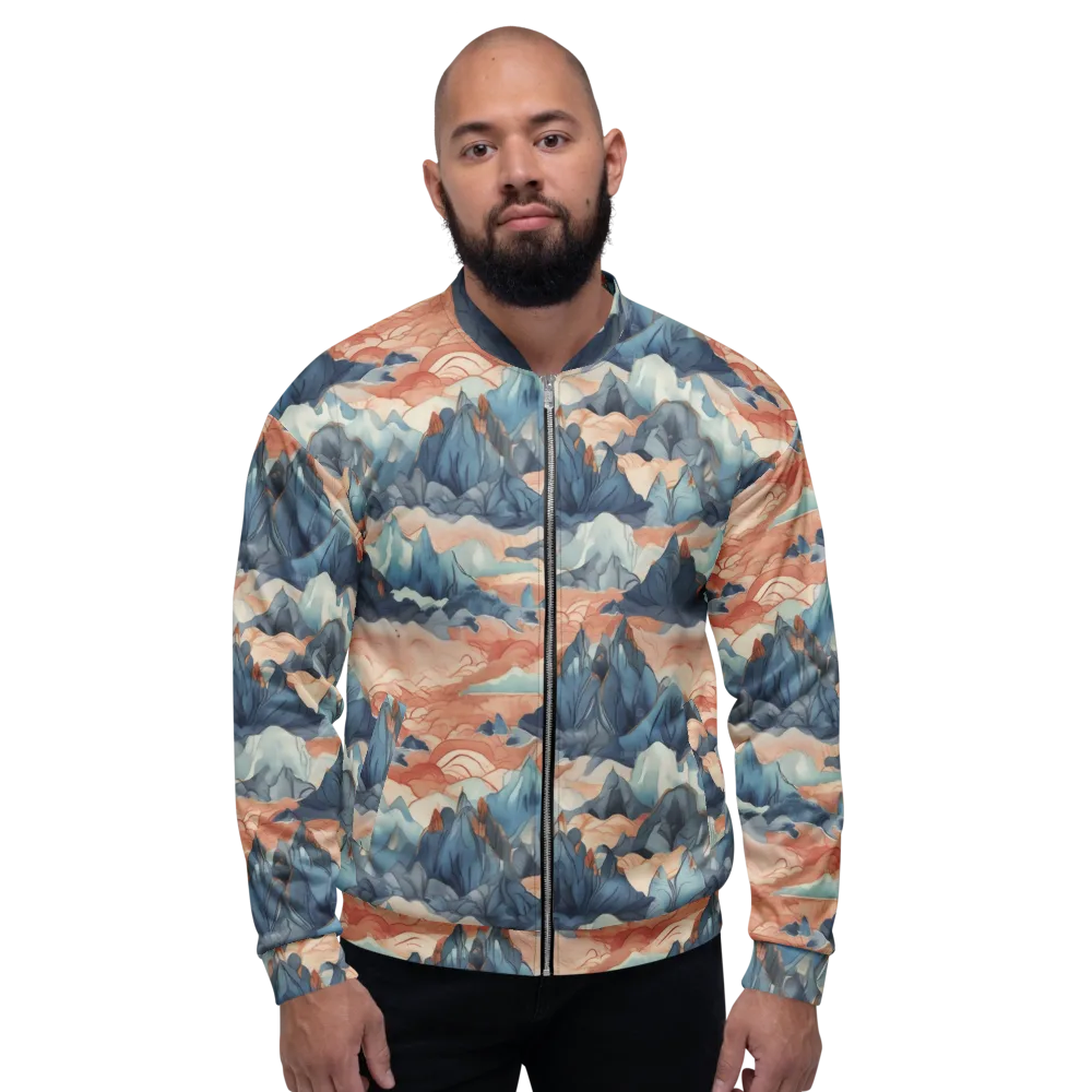 Celestial Peaks on Bomber Jacket — Front