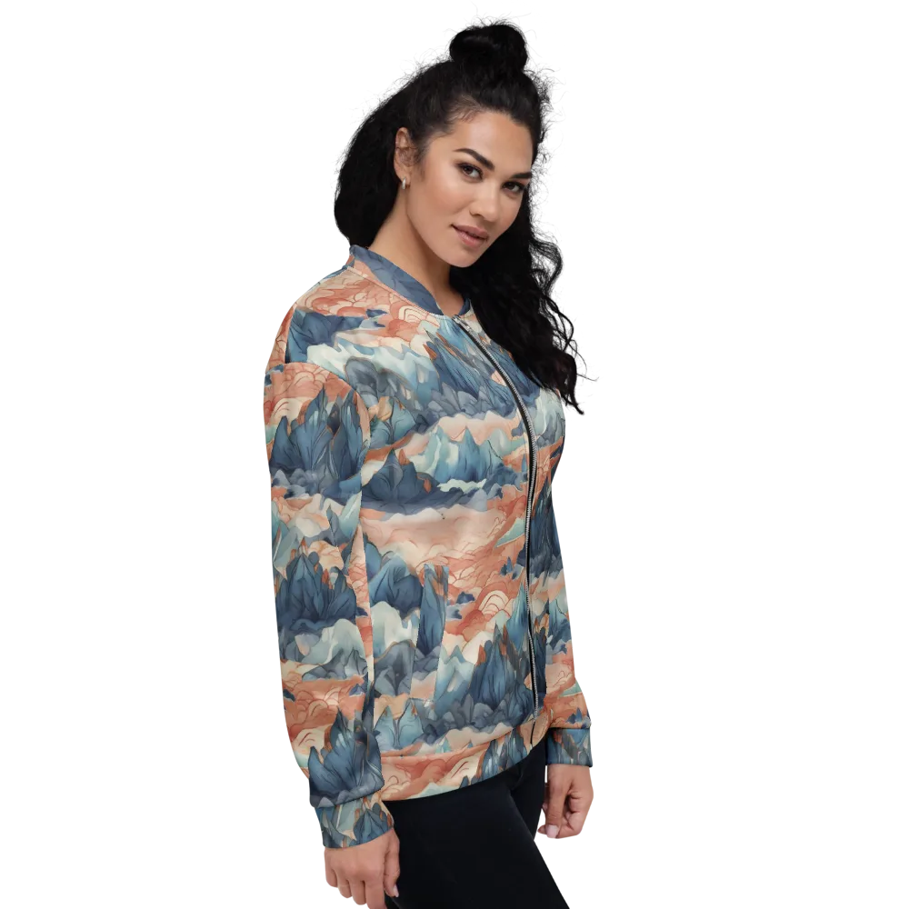 Celestial Peaks on Bomber Jacket — Right