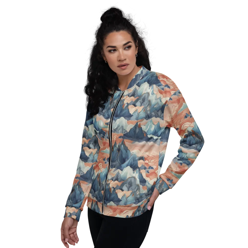 Celestial Peaks on Bomber Jacket — Left