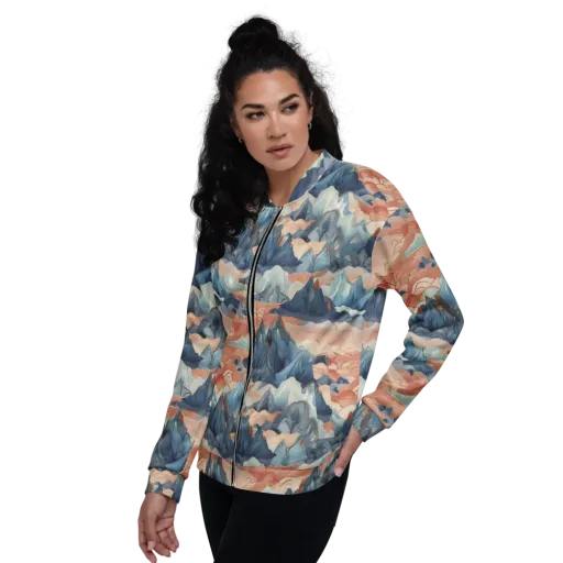 Celestial Peaks on a Bomber Jacket