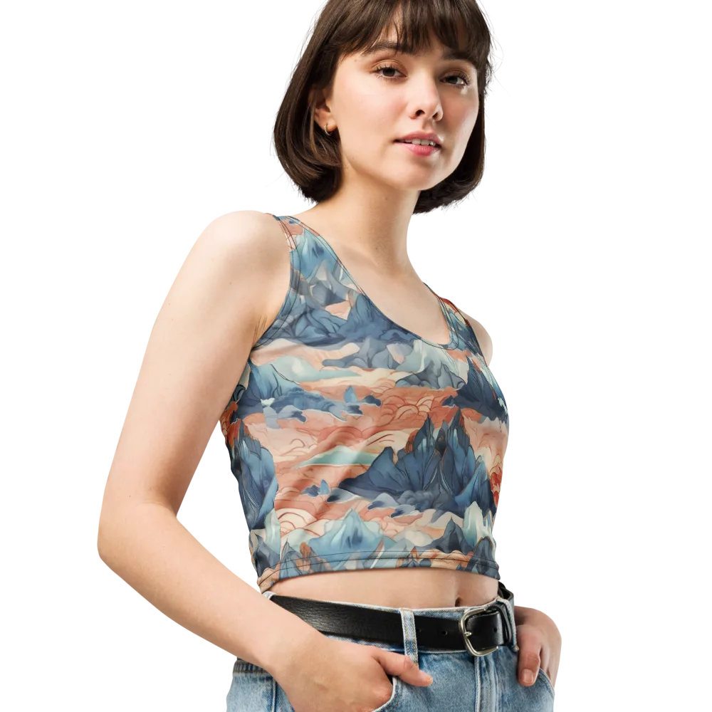 Celestial Peaks on Crop Top — Right Front