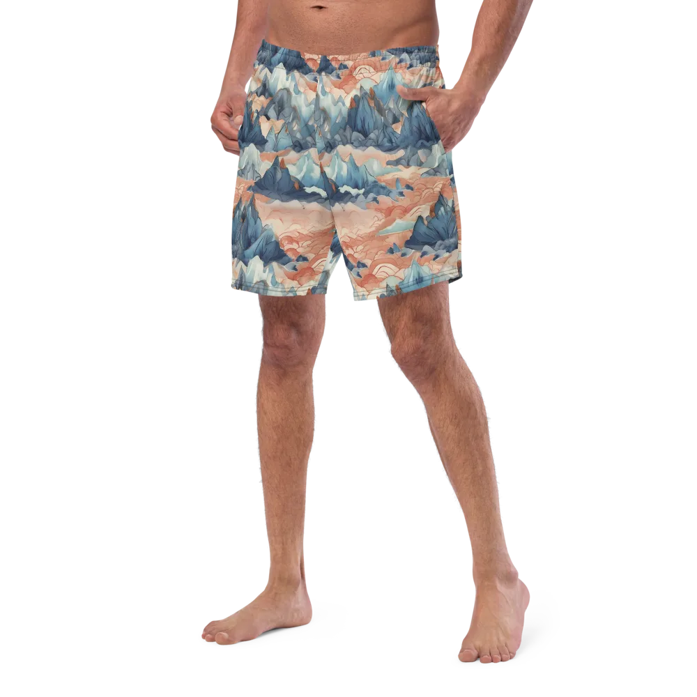 Celestial Peaks on Swim Trunks — Left Front