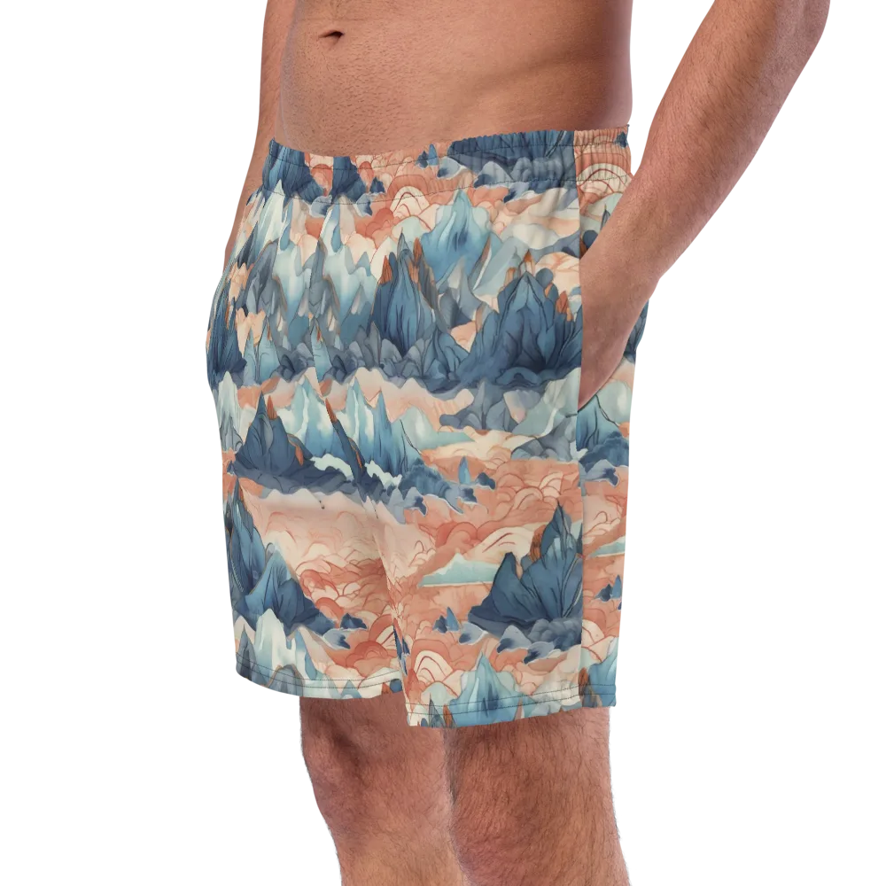 Celestial Peaks on Swim Trunks — Left Front