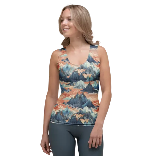Celestial Peaks on a Women's Tank Top