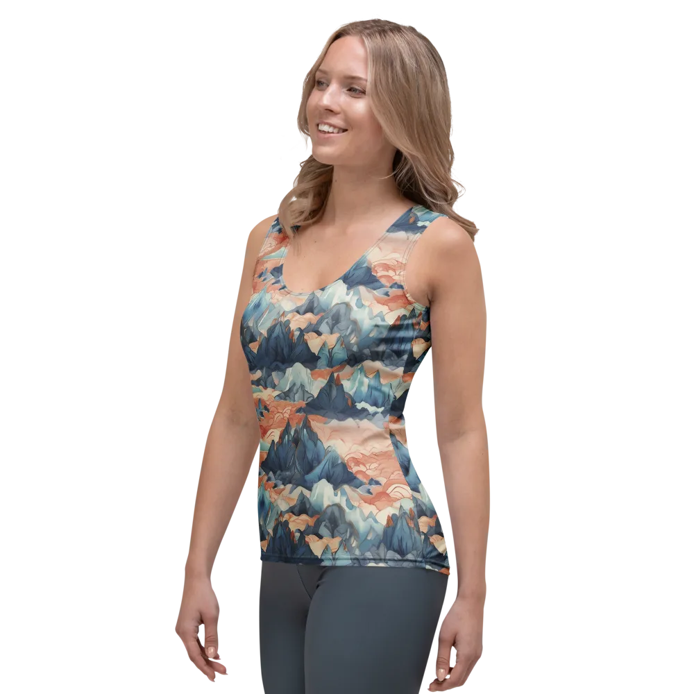 Celestial Peaks on Women's Tank Top — Left Front