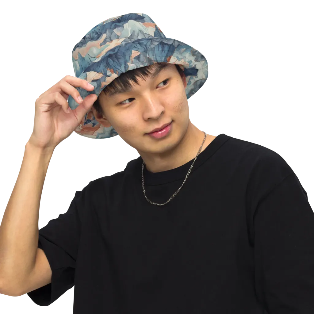 Celestial Peaks on Reversible Bucket Hat — Front Inside