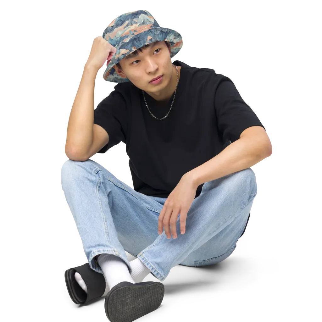 Celestial Peaks on Reversible Bucket Hat — Front 2 Inside