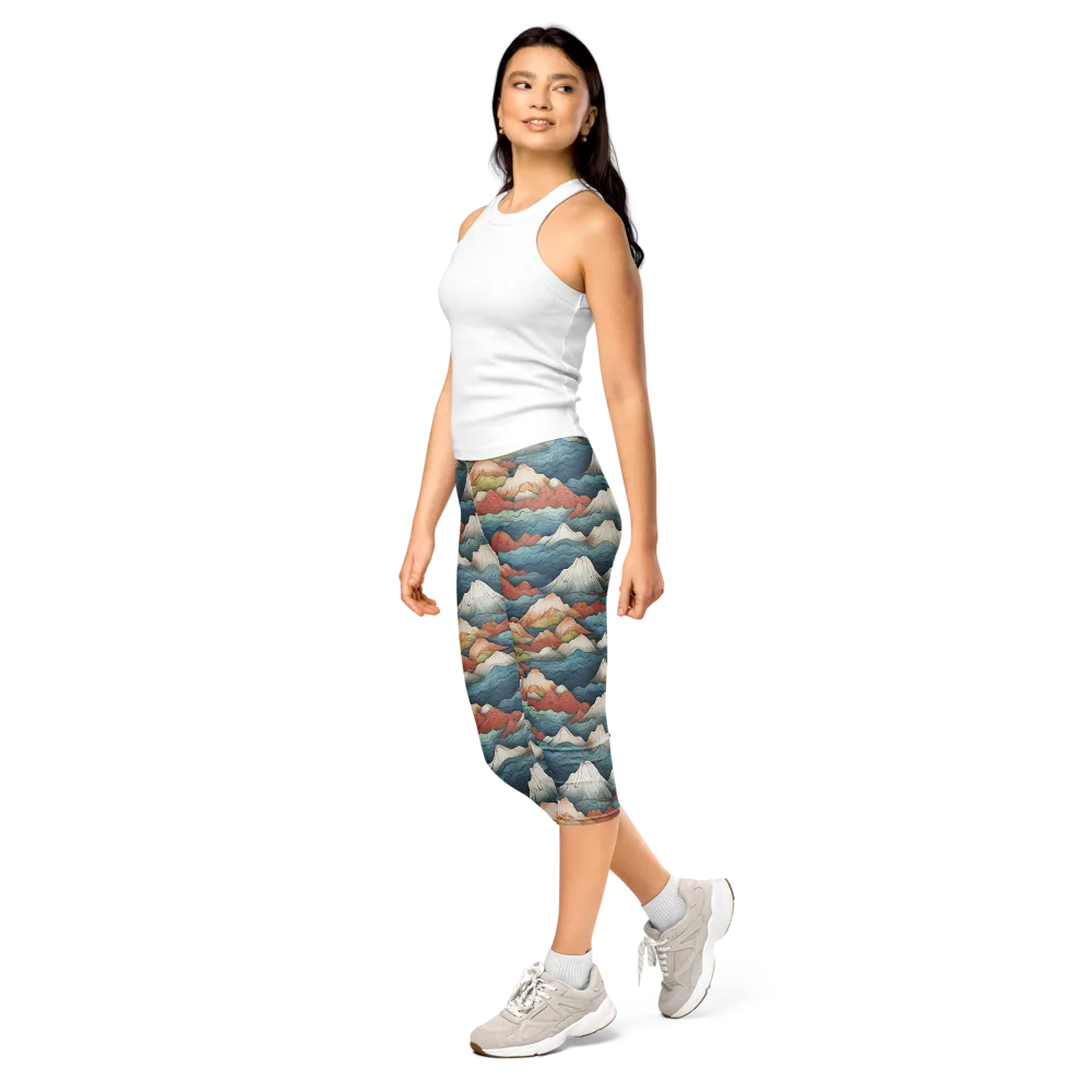 Tidal Alpines on Capri Leggings — Left Front