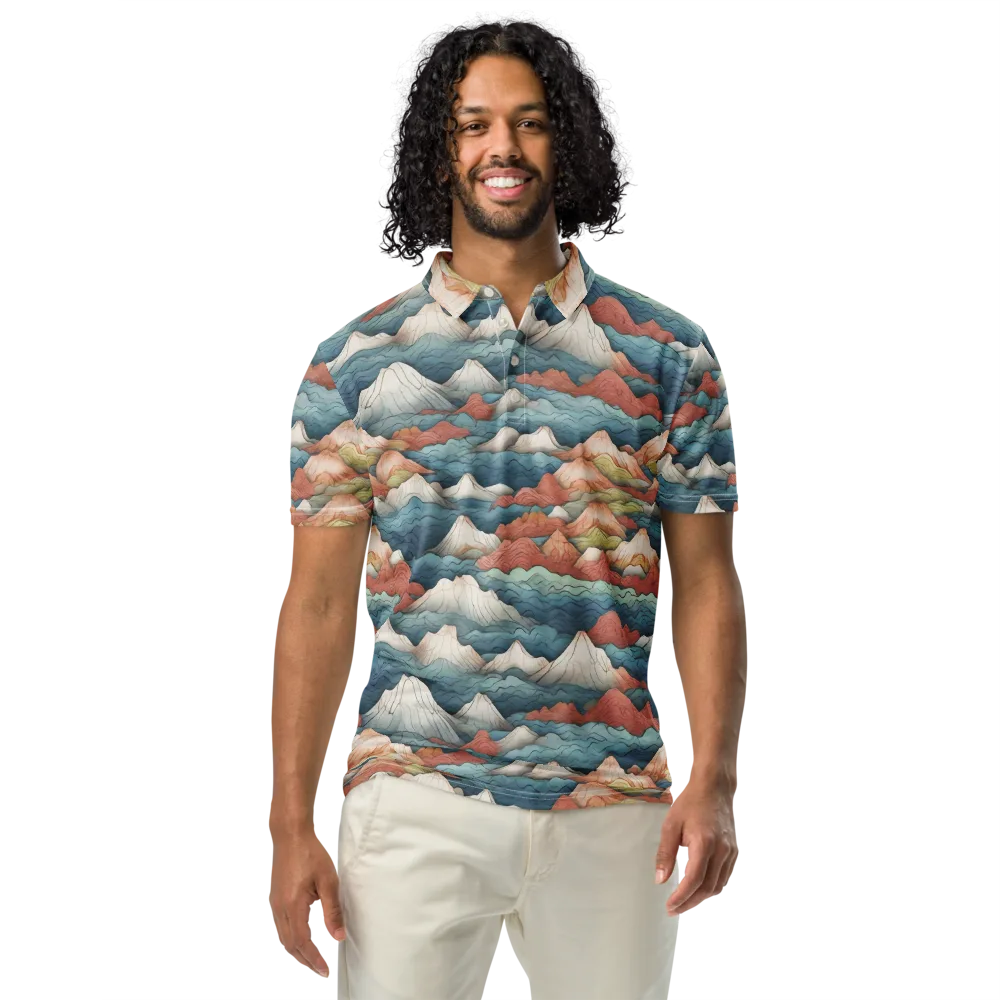 Tidal Alpines on Men's Slim Fit Polo Shirt — Front