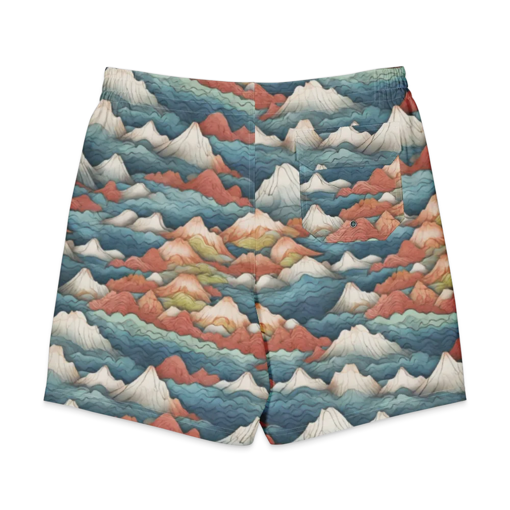 Tidal Alpines on Men's Board Shorts — Back