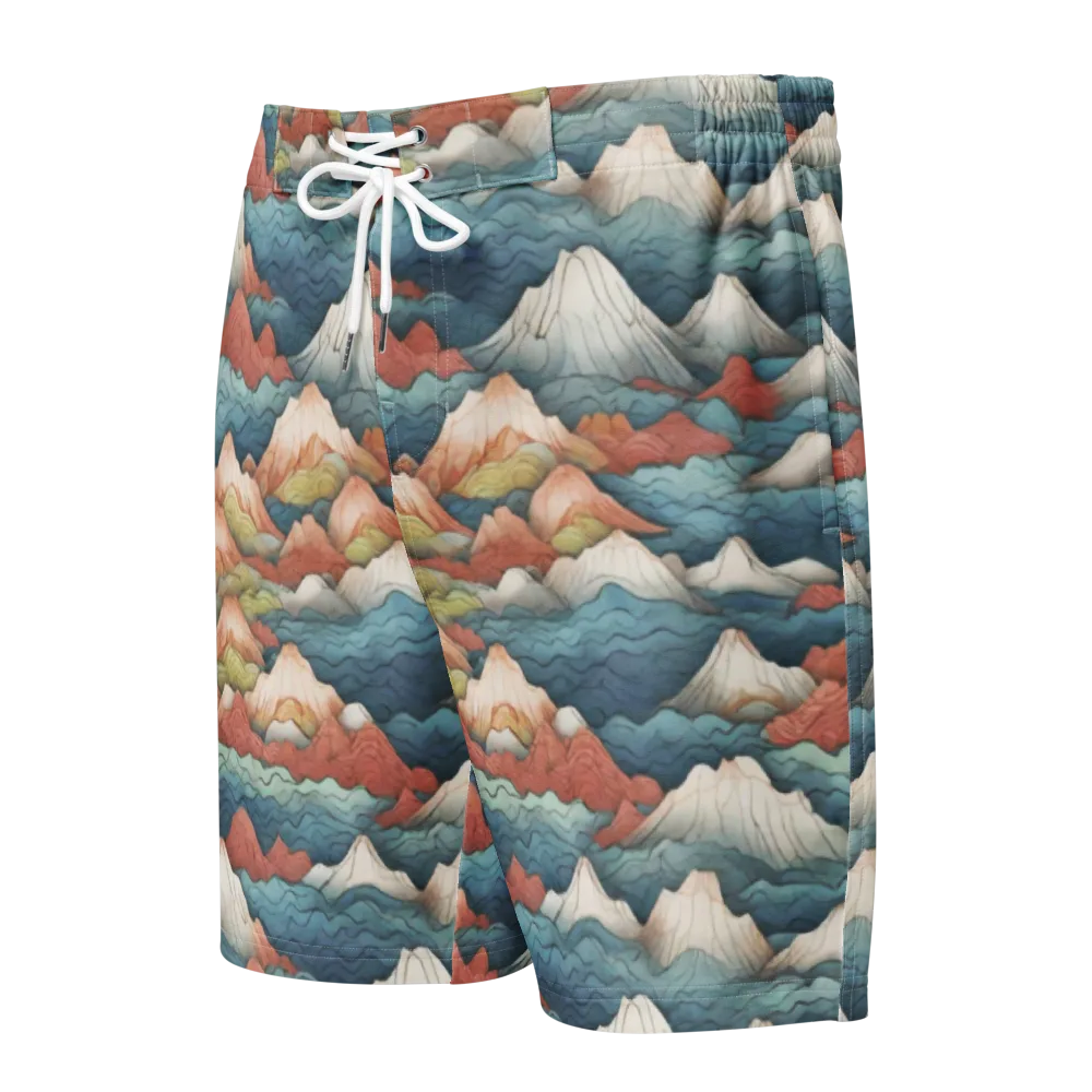 Tidal Alpines on Men's Board Shorts — Front