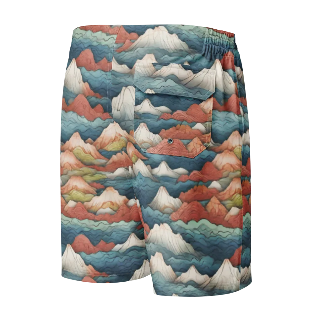 Tidal Alpines on Men's Board Shorts — Back