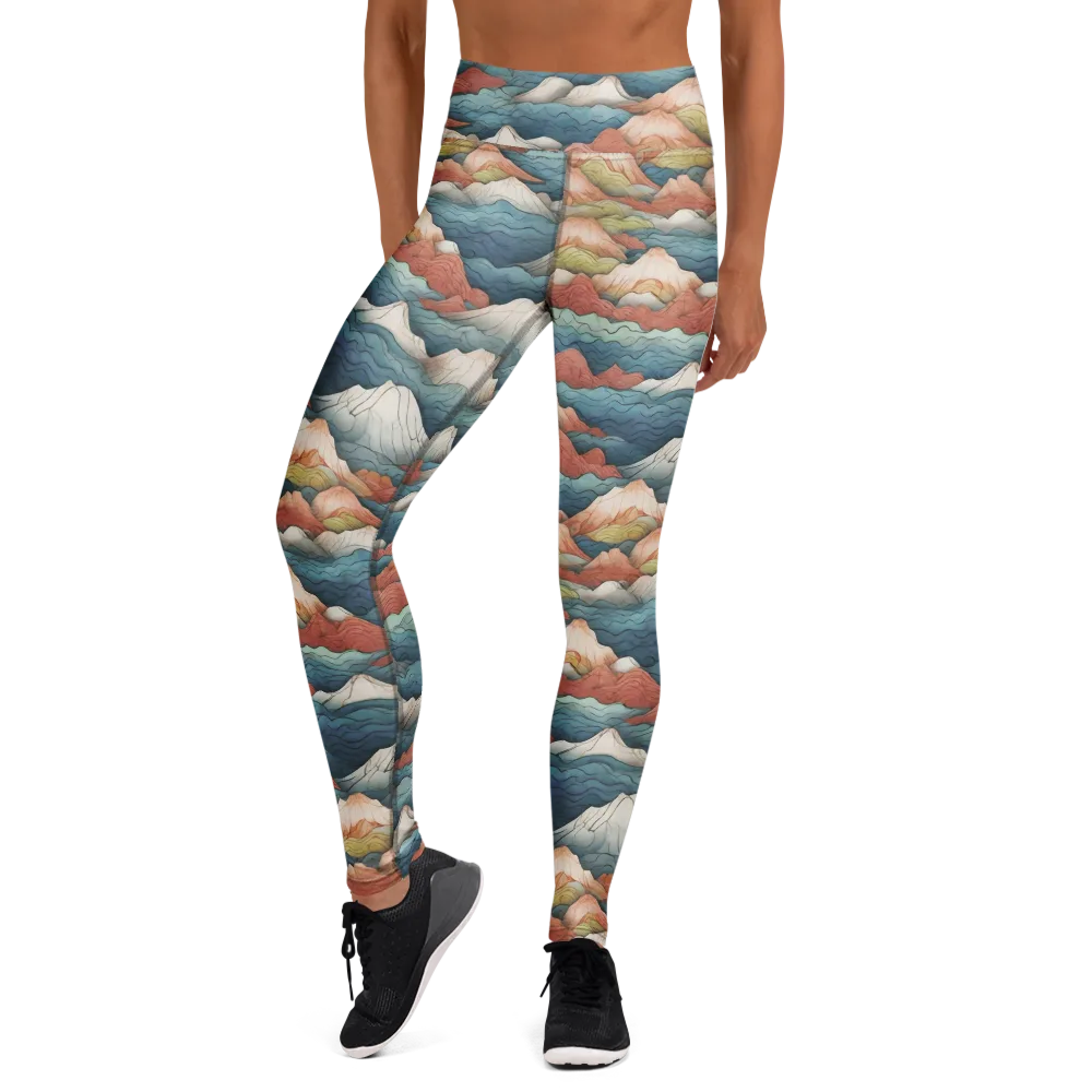Tidal Alpines on Yoga Leggings — Front